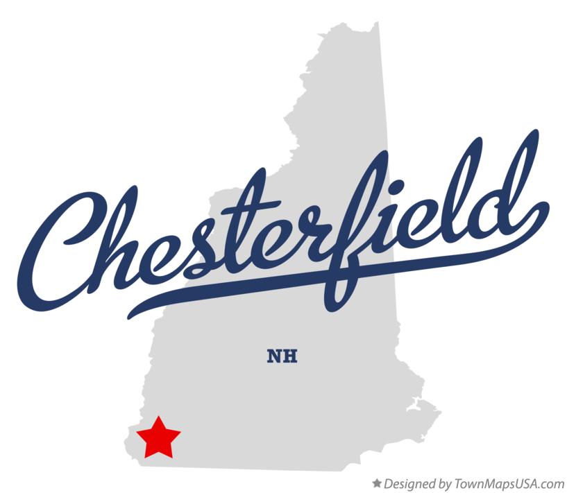 Map of Chesterfield New Hampshire NH