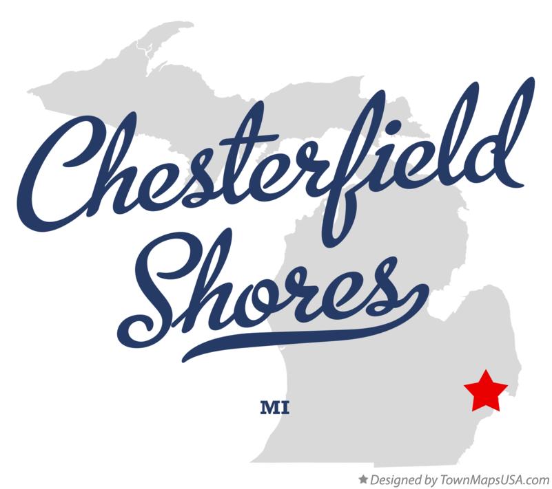 Map of Chesterfield Shores Michigan MI