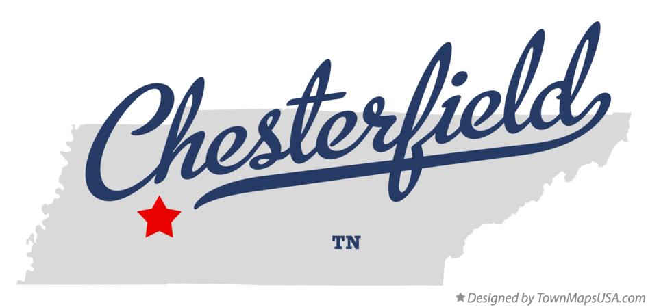 Map of Chesterfield Tennessee TN