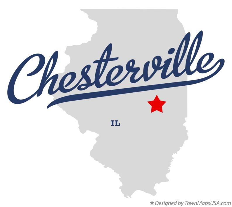 Map of Chesterville Illinois IL