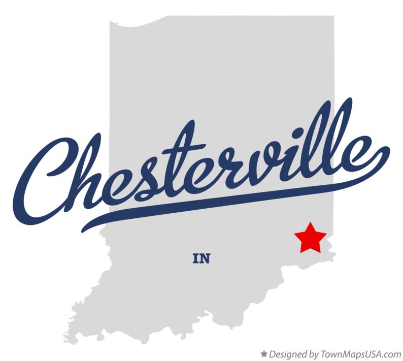 Map of Chesterville Indiana IN