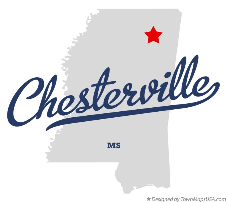 Map of Chesterville Mississippi MS