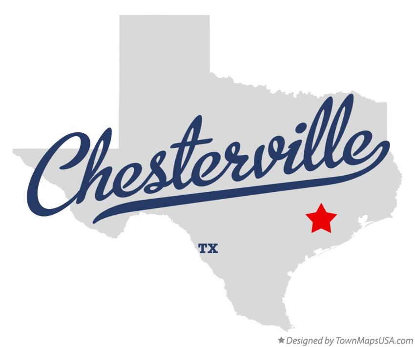 Map of Chesterville Texas TX