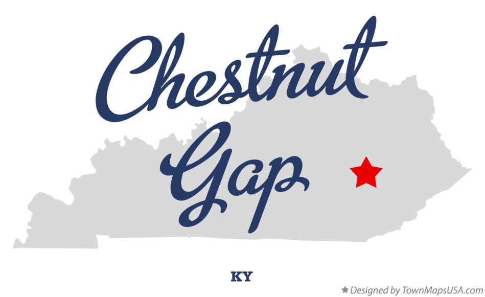 Map of Chestnut Gap Kentucky KY