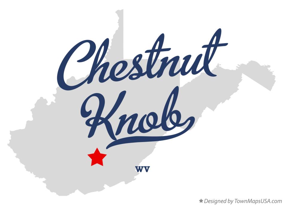 Map of Chestnut Knob West Virginia WV