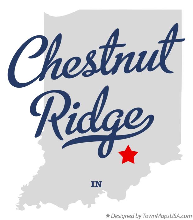Map of Chestnut Ridge Indiana IN