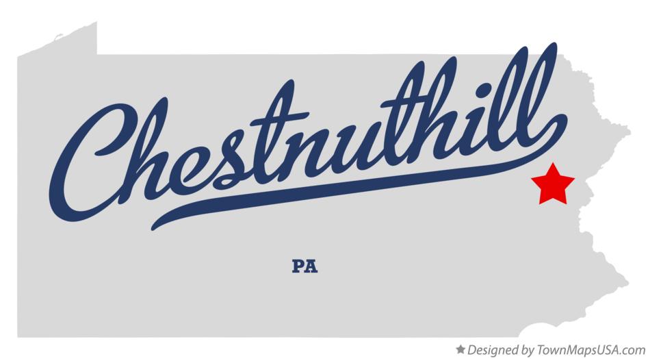 Map of Chestnuthill Pennsylvania PA
