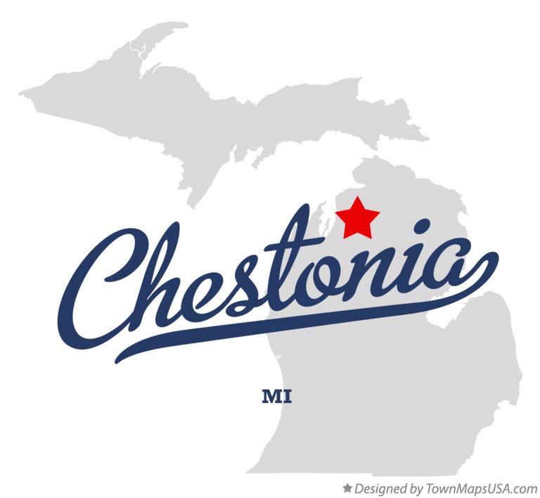 Map of Chestonia Michigan MI