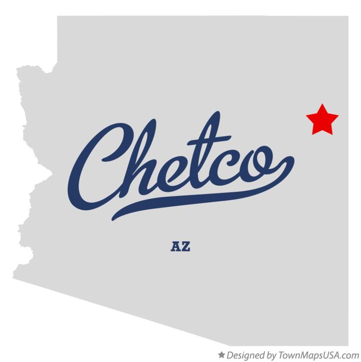 Map of Chetco Arizona AZ