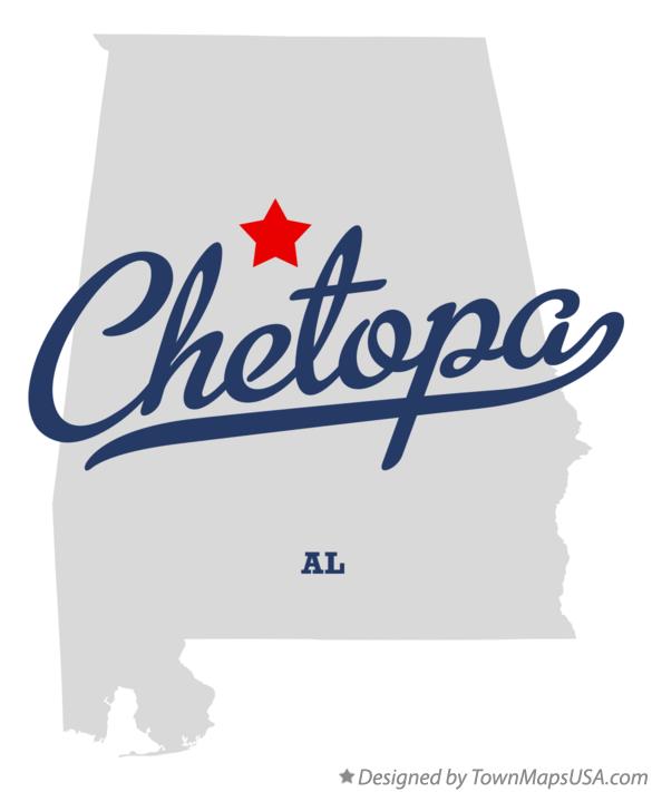 Map of Chetopa Alabama AL