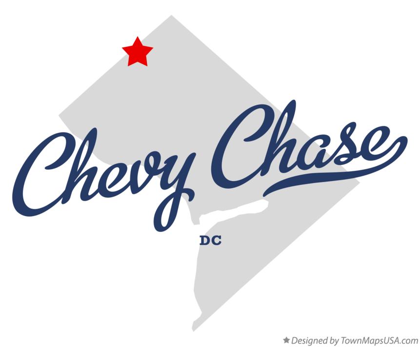 Map of Chevy Chase District Of Columbia DC