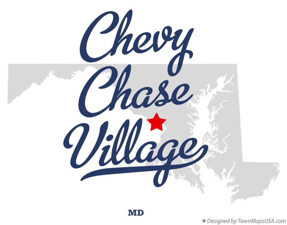 Map of Chevy Chase Village Maryland MD