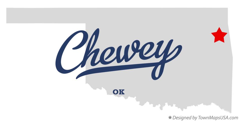 Map of Chewey Oklahoma OK