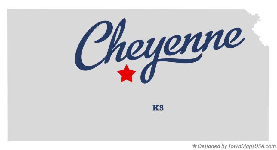 Map of Cheyenne Kansas KS