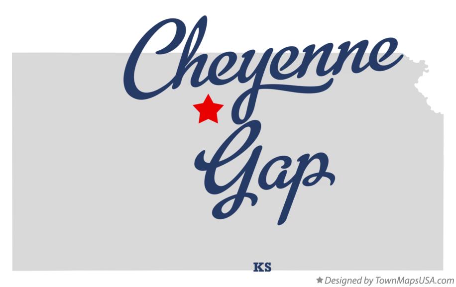 Map of Cheyenne Gap Kansas KS