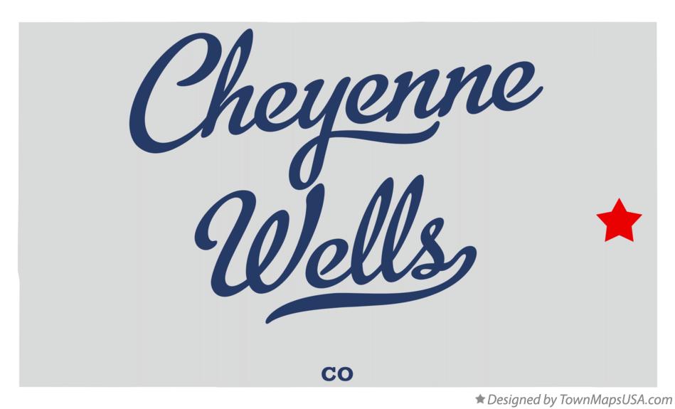 Map of Cheyenne Wells Colorado CO