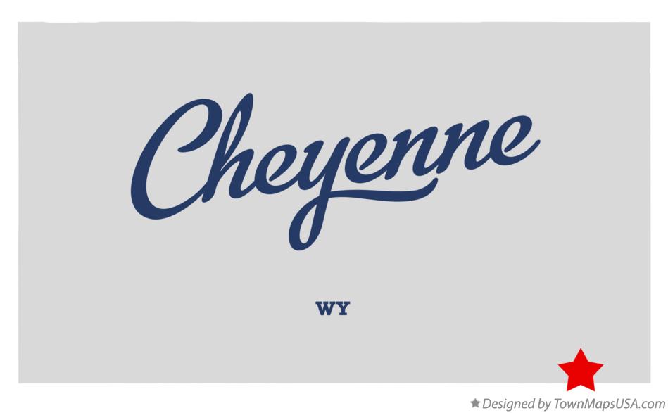 Map of Cheyenne Wyoming WY