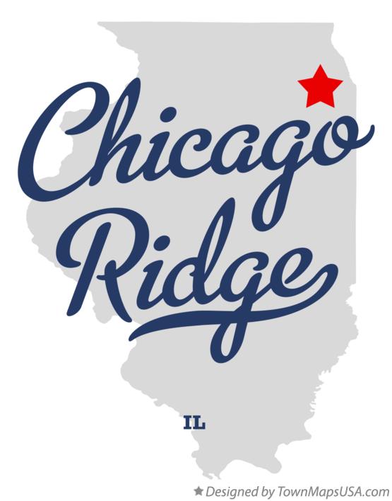 Map of Chicago Ridge Illinois IL
