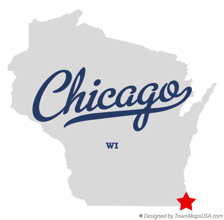 Map of Chicago Wisconsin WI