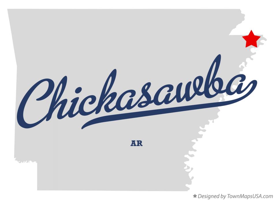 Map of Chickasawba Arkansas AR