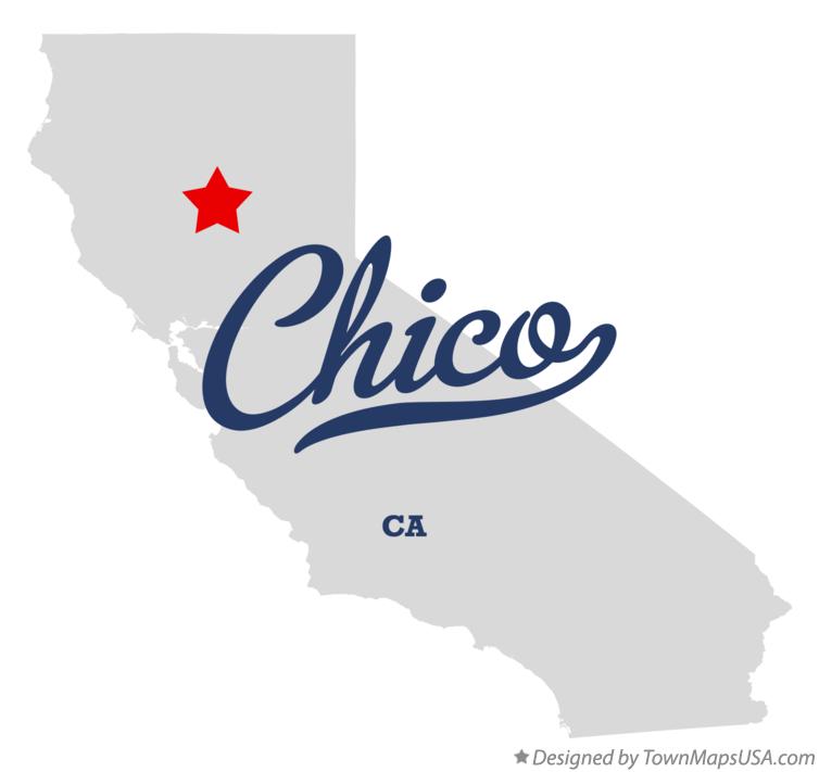 Map of Chico California CA