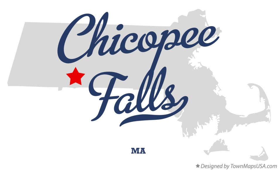 Map of Chicopee Falls Massachusetts MA