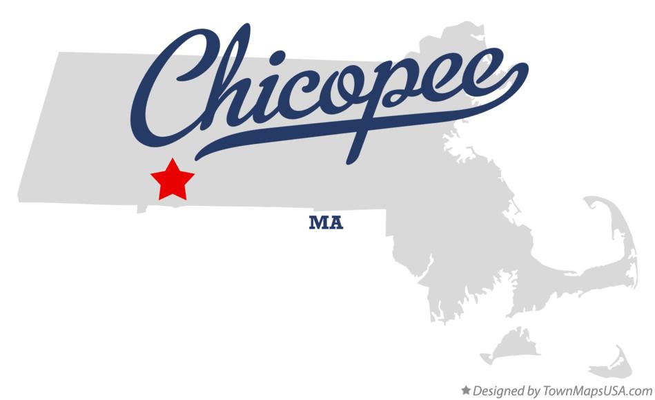 Map of Chicopee Massachusetts MA