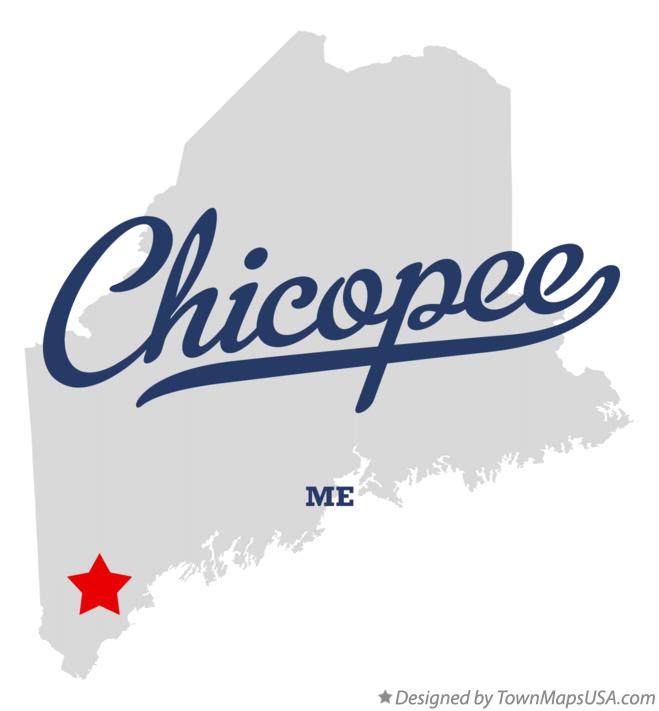 Map of Chicopee Maine ME