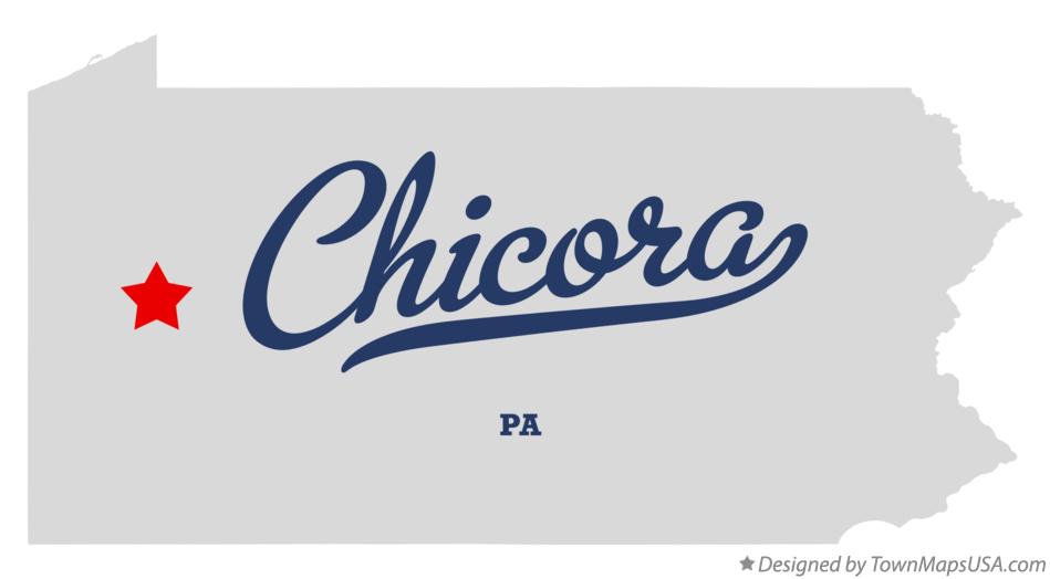Map of Chicora Pennsylvania PA