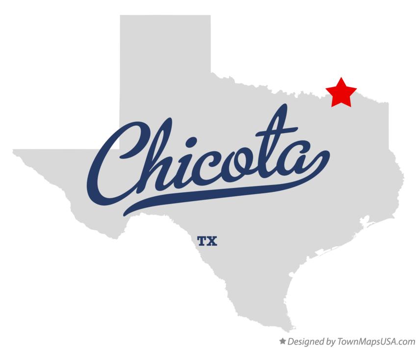Map of Chicota Texas TX