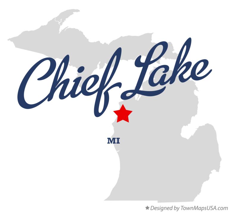 Map of Chief Lake Michigan MI