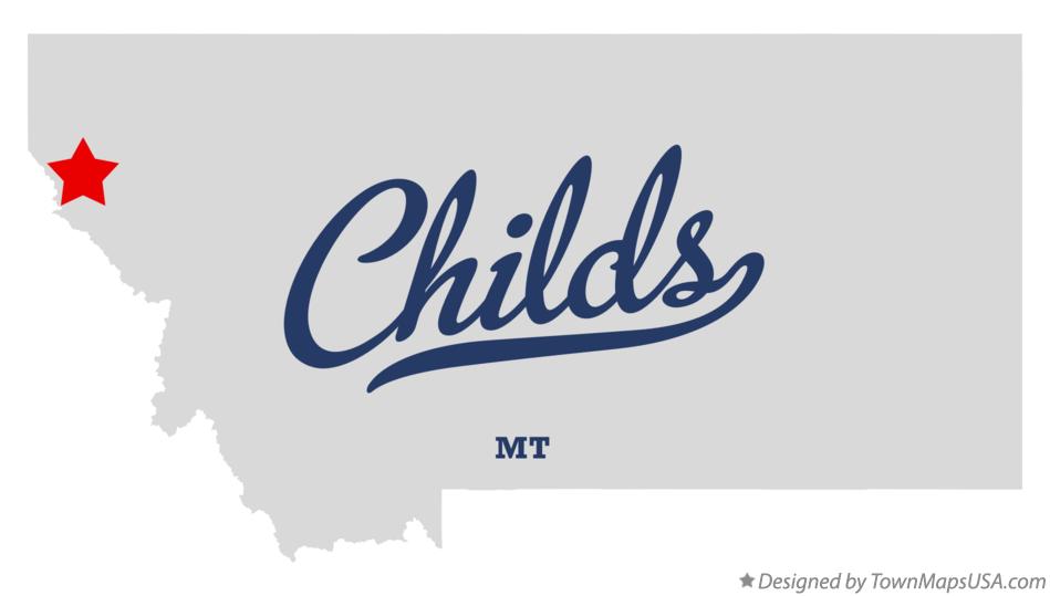 Map of Childs Montana MT