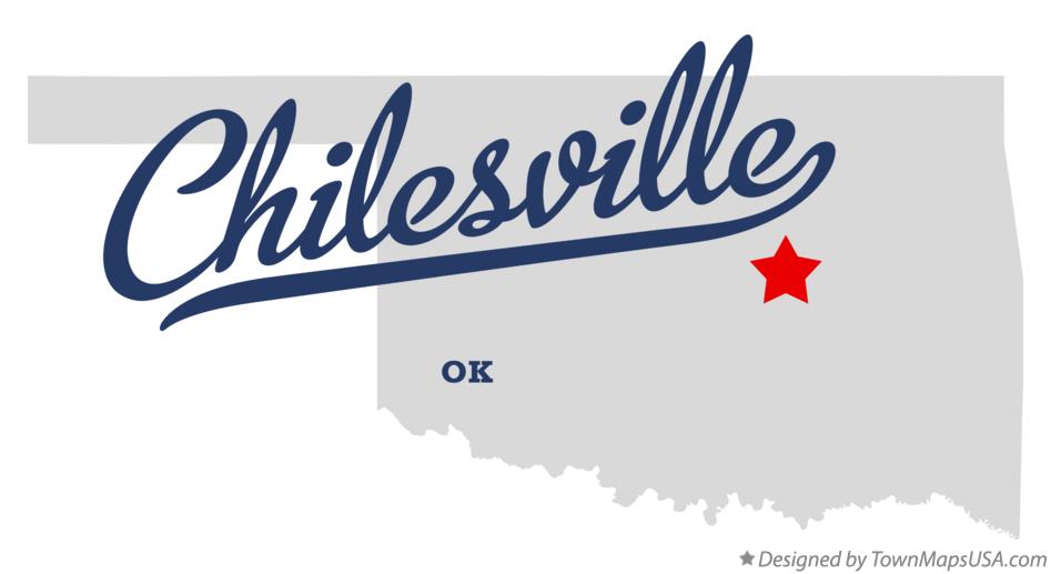 Map of Chilesville Oklahoma OK