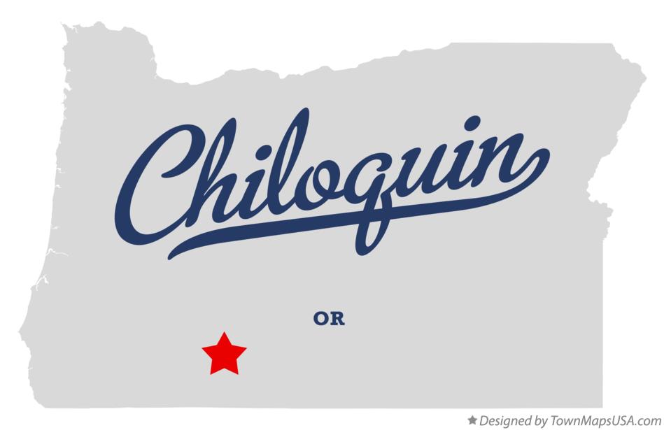 Map of Chiloquin Oregon OR