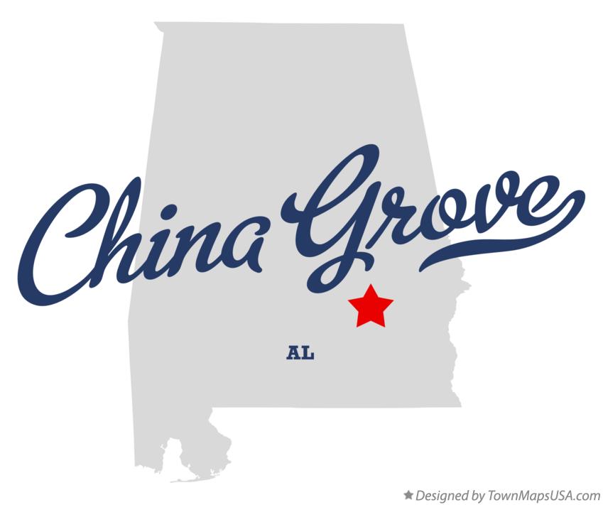 Map of China Grove Alabama AL