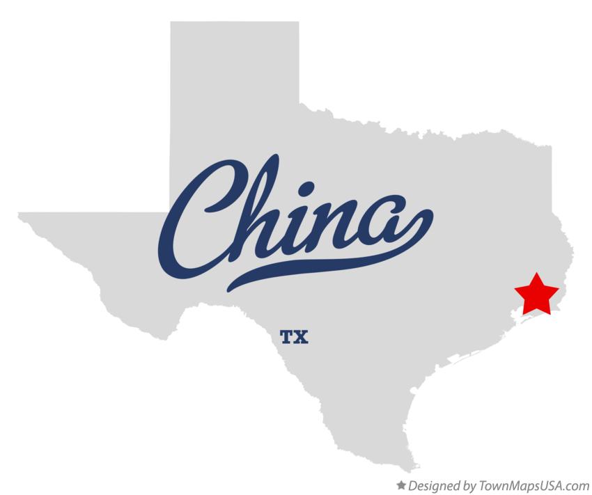 Map of China Texas TX
