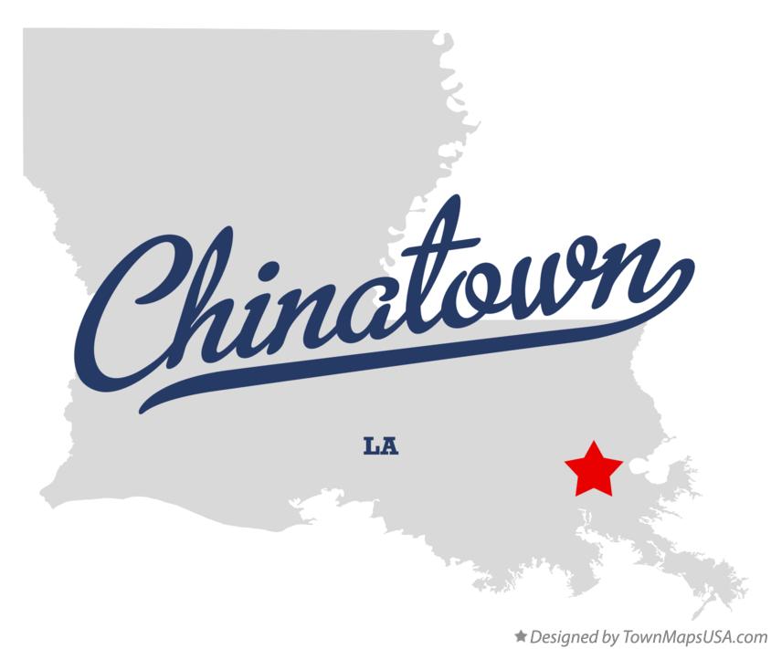 Map of Chinatown Louisiana LA