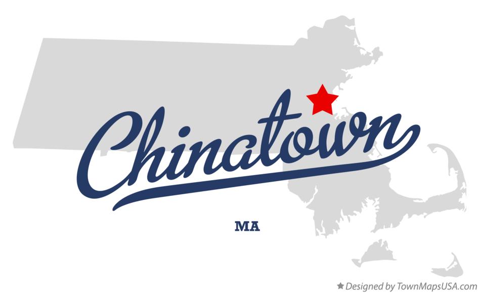 Map of Chinatown Massachusetts MA