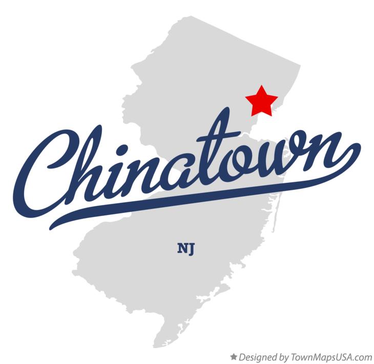 Map of Chinatown New Jersey NJ