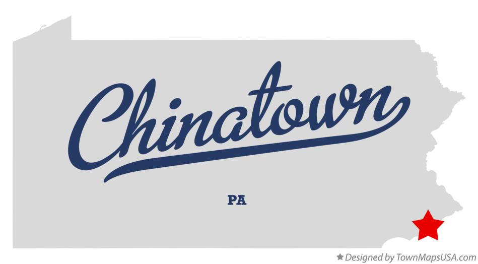 Map of Chinatown Pennsylvania PA
