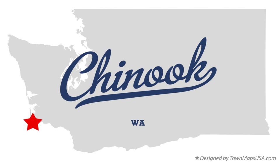 Map of Chinook Washington WA