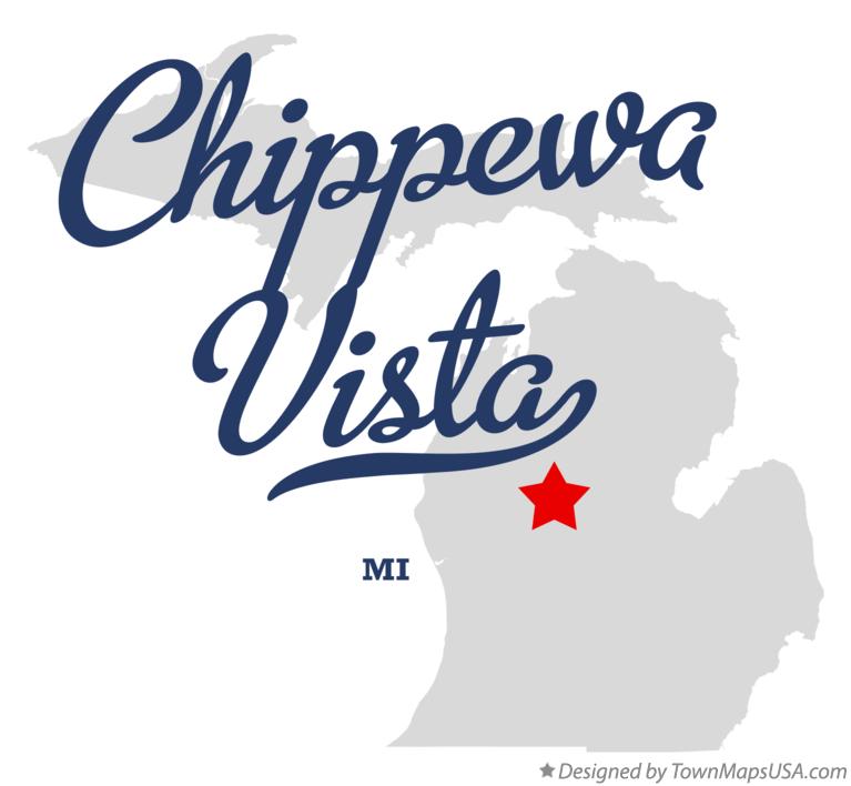 Map of Chippewa Vista Michigan MI