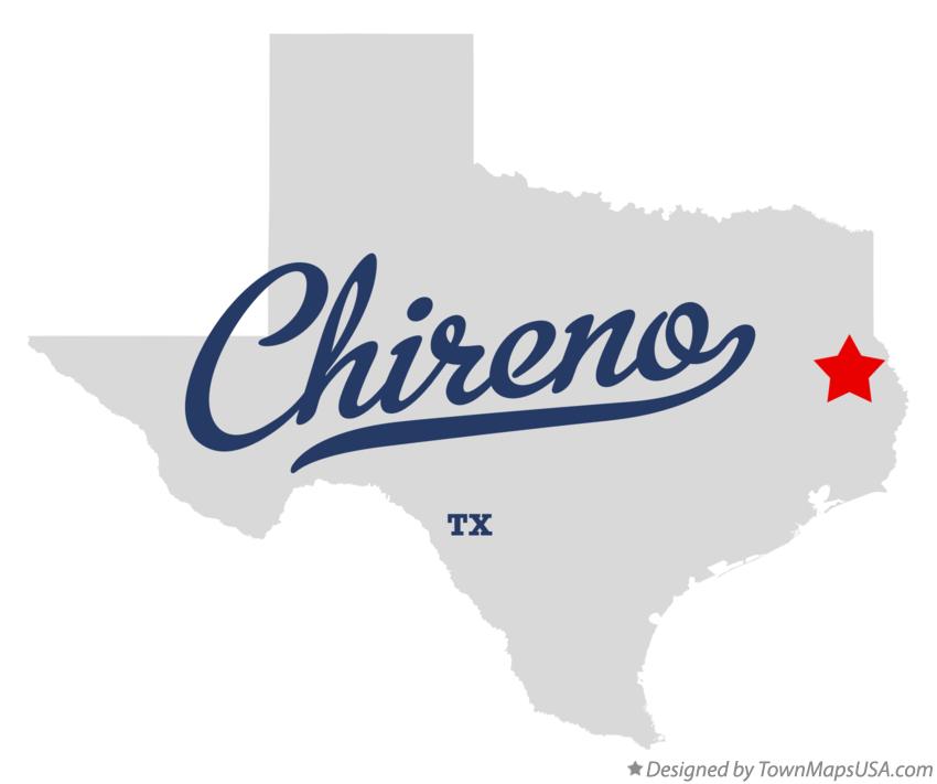 Map of Chireno Texas TX