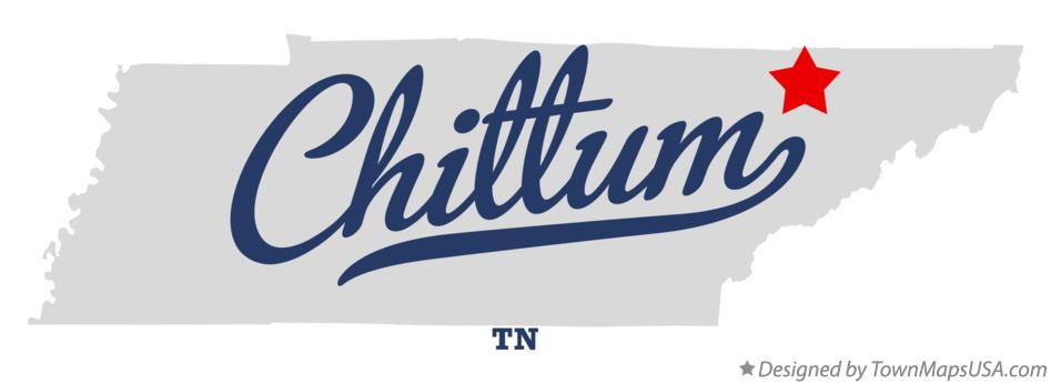 Map of Chittum Tennessee TN