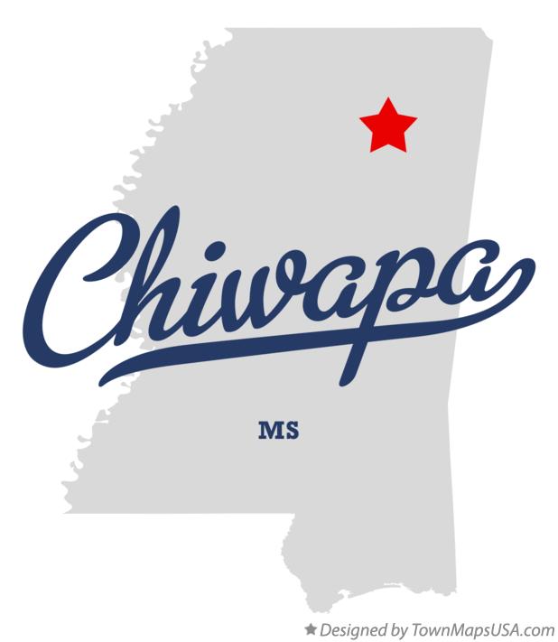 Map of Chiwapa Mississippi MS