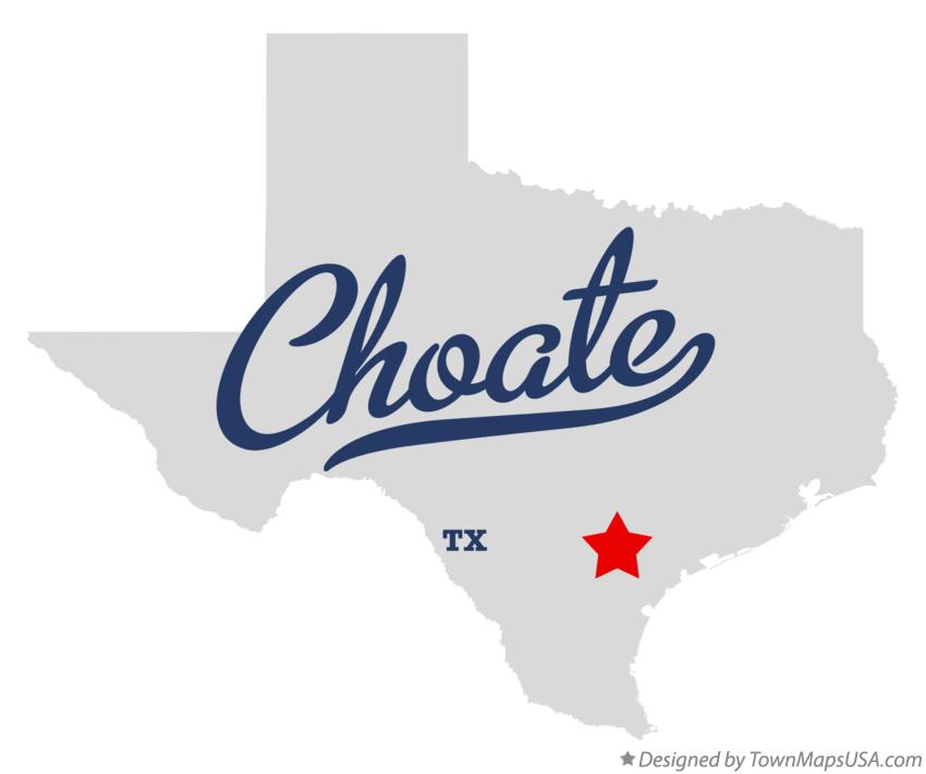 Map of Choate Texas TX