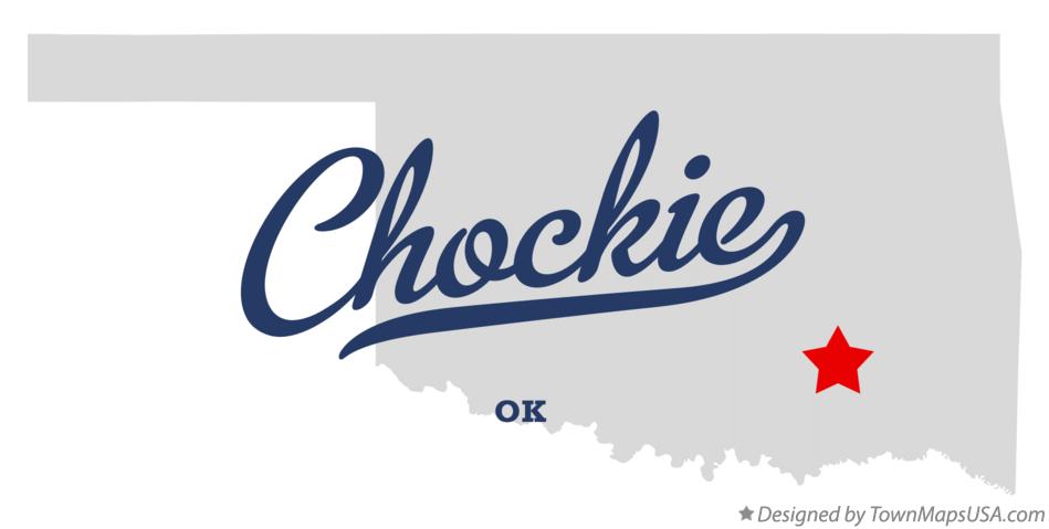 Map of Chockie Oklahoma OK
