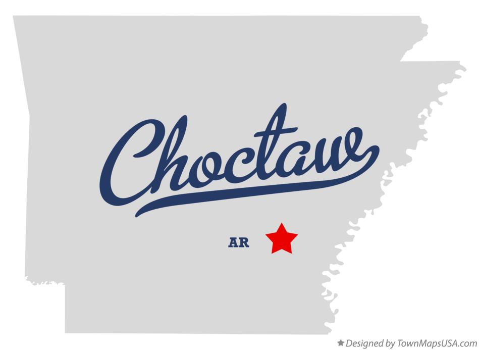 Map of Choctaw Arkansas AR