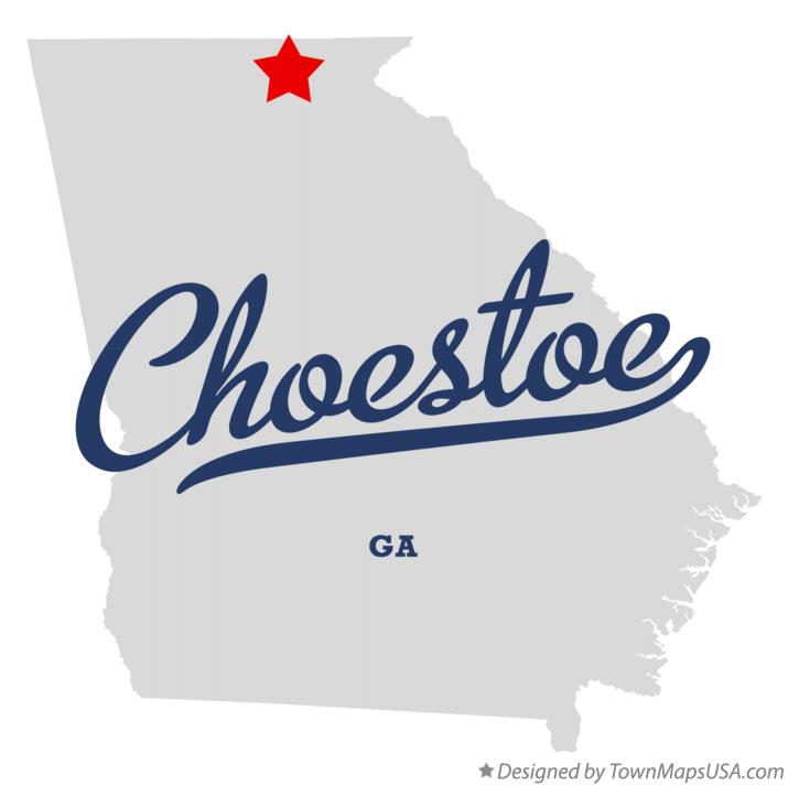 Map of Choestoe Georgia GA