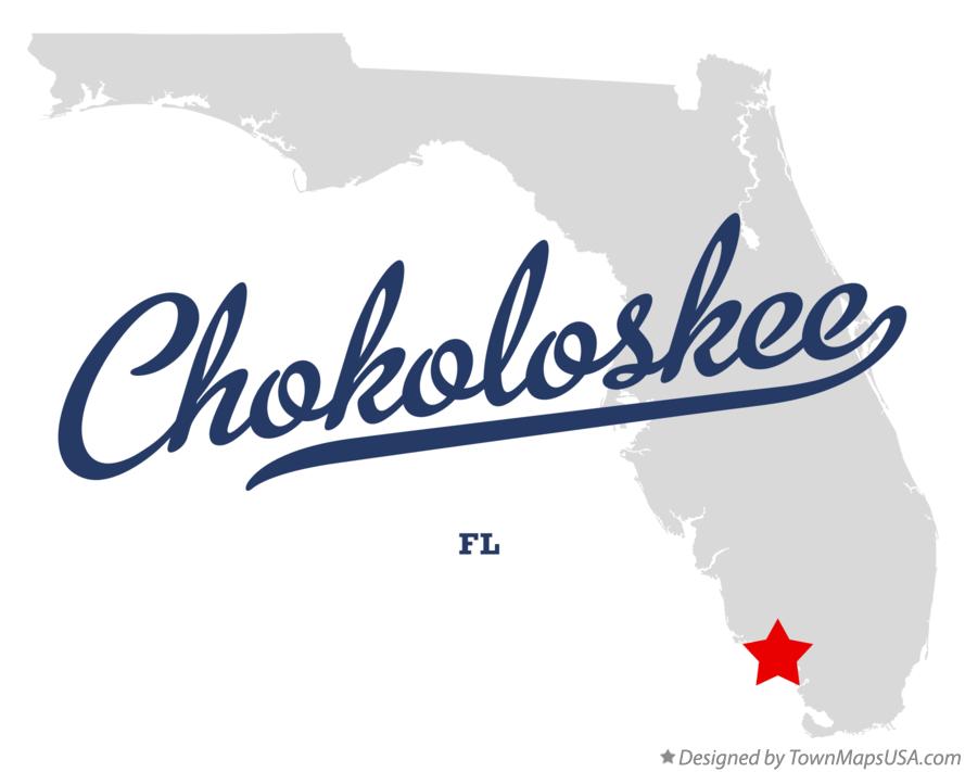 Map of Chokoloskee Florida FL